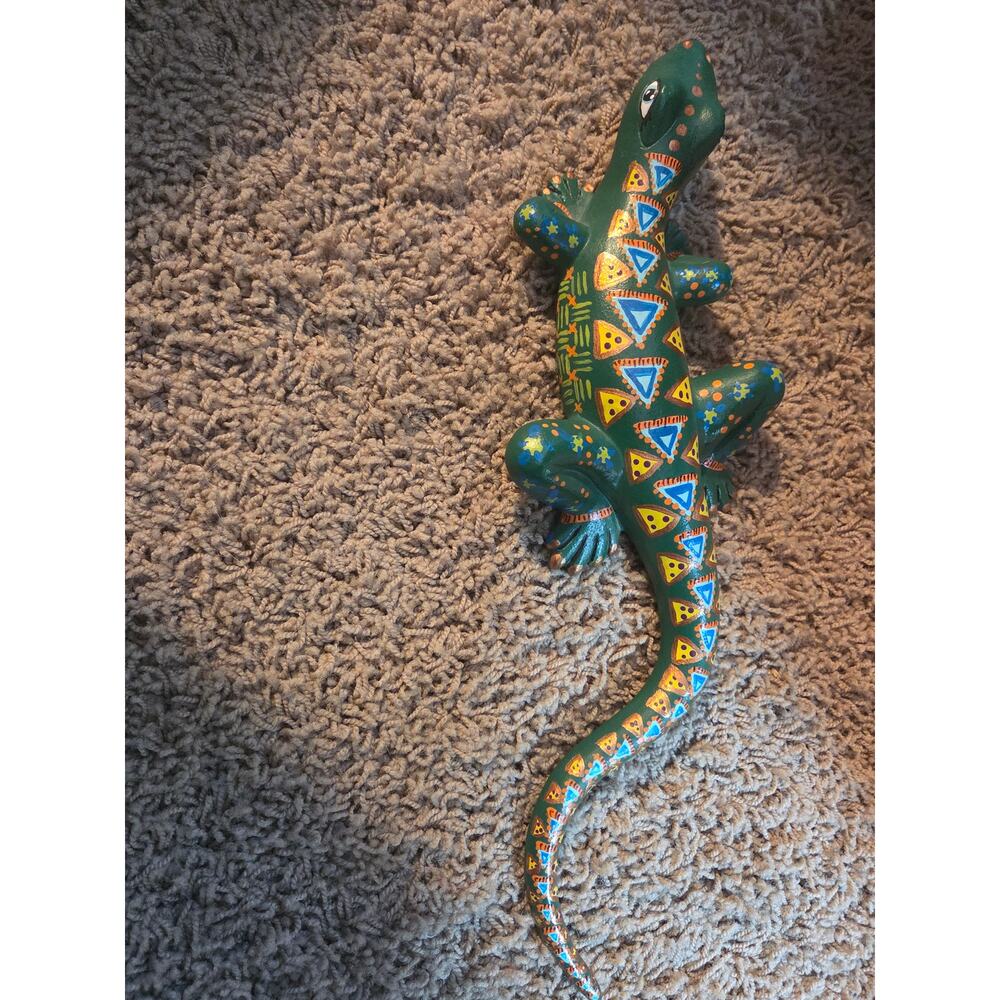 Talavera Pottery Lizard Green (Small) - Picture 2 of 7